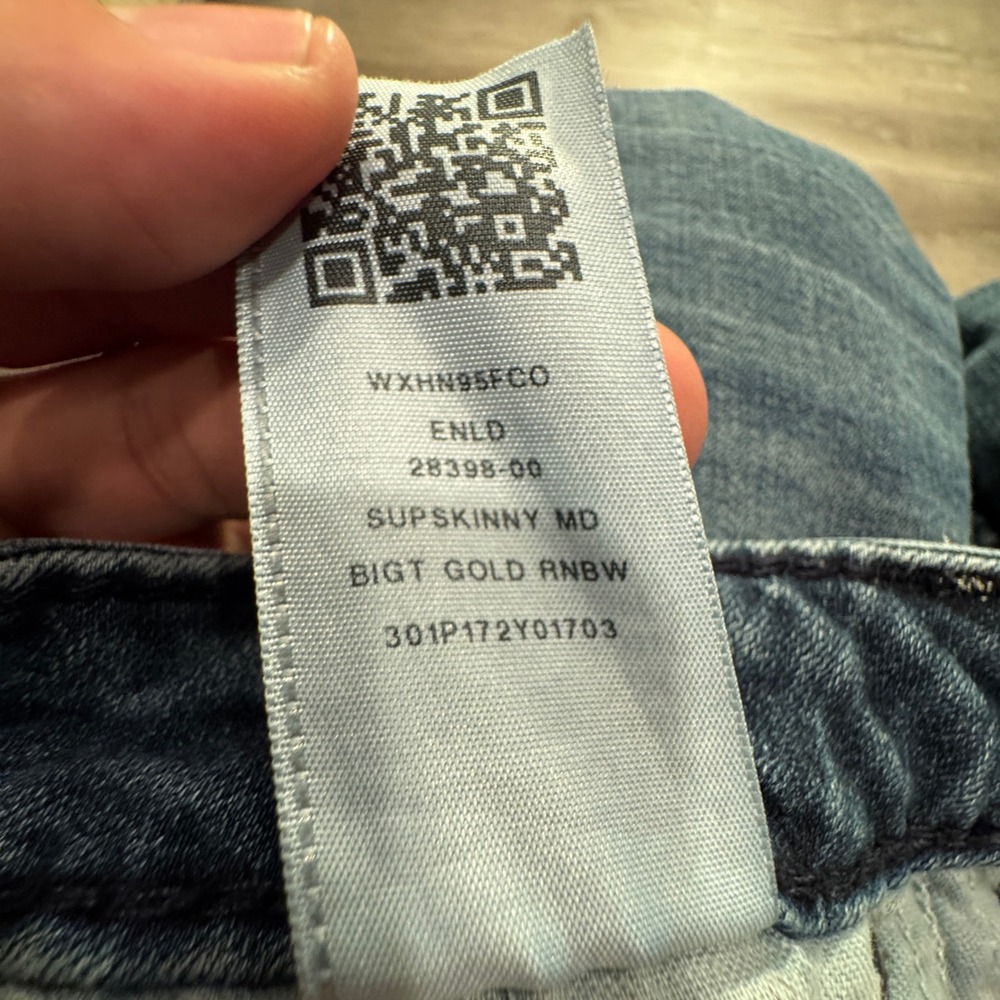 True Religion Super Skinny Jeans Women 28 Blue Cotton Big T Y2K Streetwear 28x29 - Picture 6 of 14